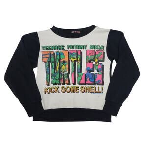 Vintage Teenage Mutant Ninja Turtles T-Shirt Kids Size S 8-10 Yr 90s Retro TMNT